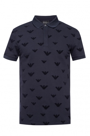 Polo with a velvet logo, zdjęcie 1 Polo with a velvet logo od Emporio Armani